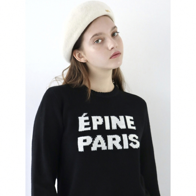 ファッション epine エピヌ パリスニット ブラック -ニット/セーター