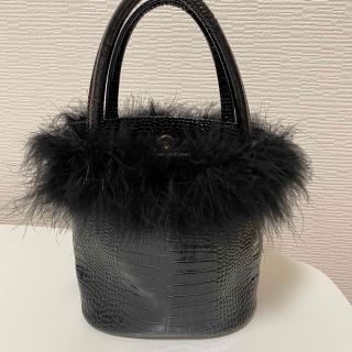 バブルス(Bubbles)のthe virgins croco vanity bag クロコバニティバッグ(ハンドバッグ)