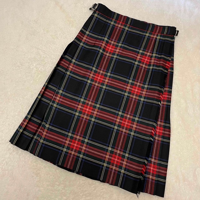 50%OFFスカートひざ丈スカート 美品 オニールオブダブリン プリーツ巻きスカート
