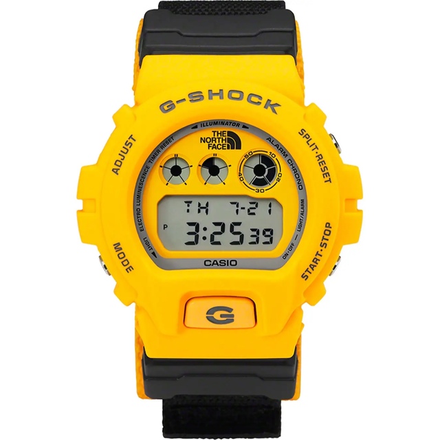 supreme north face g-shock yellow