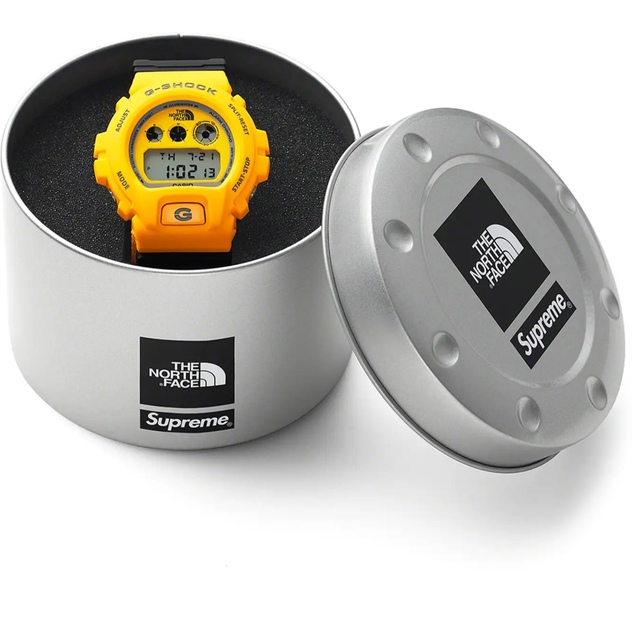 supreme north face g-shock yellow