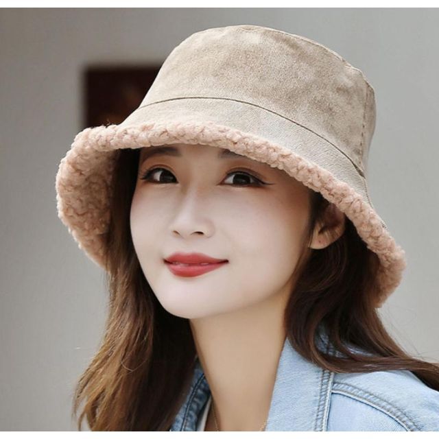期間限定値下げ!バケハ ライトベージュ 帽子 バケットハット 韓国 リバーシブル バケハ バケットハット 白 韓国風 レディース おしゃれ フェス