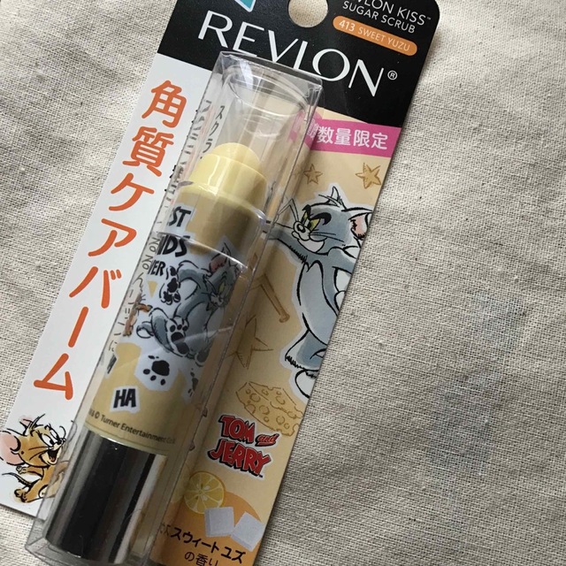 REVLON(レブロン)のレブロン　キス　シュガー　スクラブ　スウィートユズ　トムとジェリー　キャラクター エンタメ/ホビーのおもちゃ/ぬいぐるみ(キャラクターグッズ)の商品写真