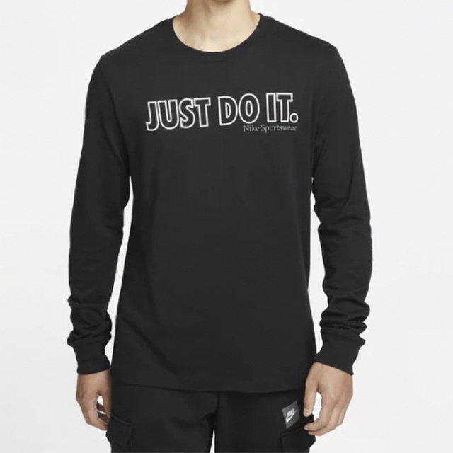 NIKE(ナイキ)のNIKE JUST DO IT Long Tee Black メンズのトップス(Tシャツ/カットソー(七分/長袖))の商品写真