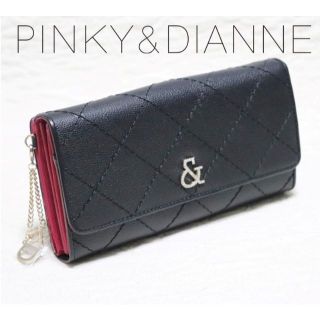 ピンキーアンドダイアン(Pinky&Dianne)の新品箱付き【 ピンキーアンドダイアン】 チャーム付き 長財布 黒(財布)