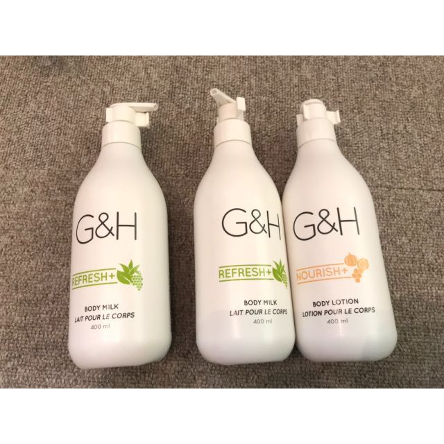 アムウェイ　Ｇ＆Ｈ ナリッシュ＆リフレッシュ　ボディミルク ４００ｍＬ☆3本セッ コスメ/美容のボディケア(ボディローション/ミルク)の商品写真