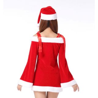 訳あり★大人気★サンタ コスプレ クリスマス オフショルダー コスプレ(衣装)