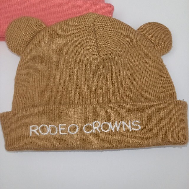 RODEO CROWNS(ロデオクラウンズ)のRODEOCROWNS　ニット帽くま耳　ツインズ キッズ/ベビー/マタニティのこども用ファッション小物(帽子)の商品写真