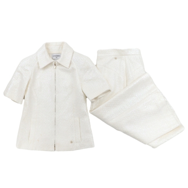 入荷中 CHANEL - 美品 シャネル 19SS ツイード パンツ セットアップ