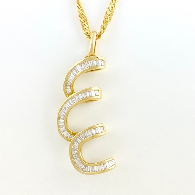 ネックレス メレダイヤ デザインネックレス YG 【中古】