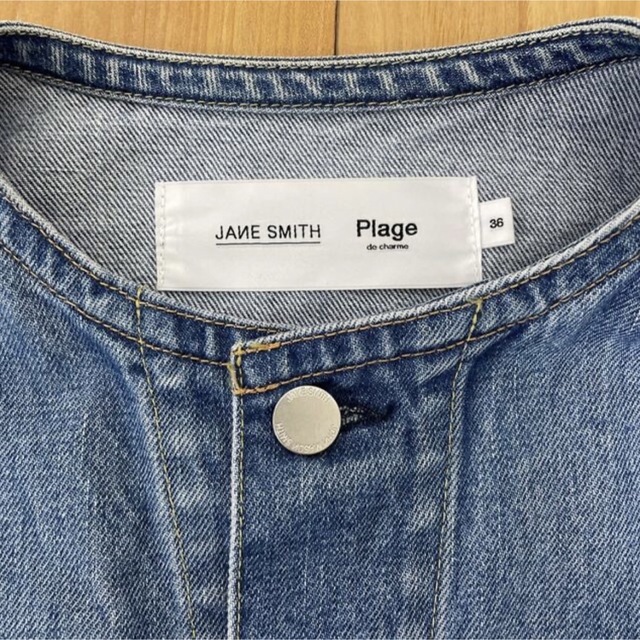 Plage別注 JANE SMITH ノーカラーデニムジャケット 4