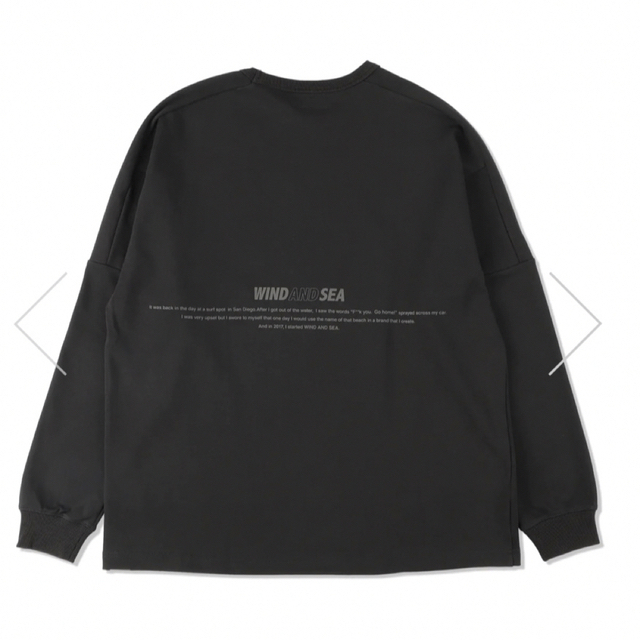 wind and sea SEA CREWNECK ブラック XL