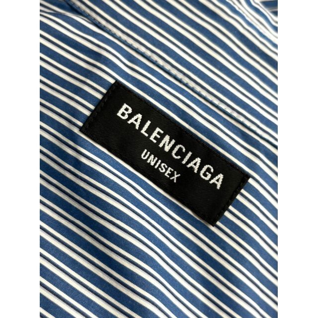 Balenciaga(バレンシアガ)の【極美品】BALENCIAGA　21AW　デコルテ 変形ストライプシャツ　XXS メンズのトップス(シャツ)の商品写真