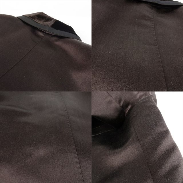 DOLCE&GABBANA(ドルチェアンドガッバーナ)のD&G ドルガバ ドレスジャケット シルク混紡 茶 ブラウン サテン 48 L メンズのジャケット/アウター(テーラードジャケット)の商品写真