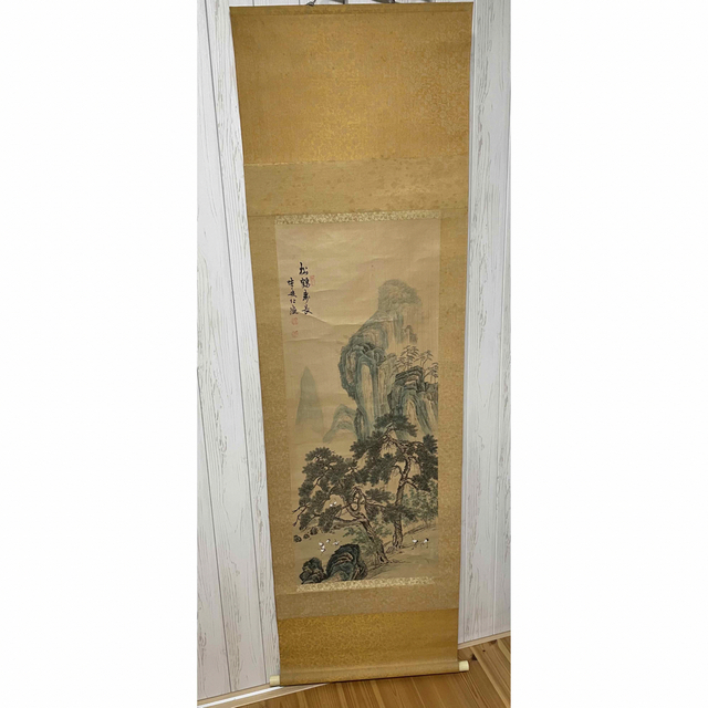 桜瑪瑙 掛け軸 掛軸 松鶴寿長 骨董品美術品 - 通販 - motelparati.com.br