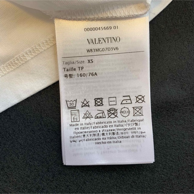 ヴァレンチノ  WB3MG07D3V6 VLTNロゴプリントTシャツ メンズ XS