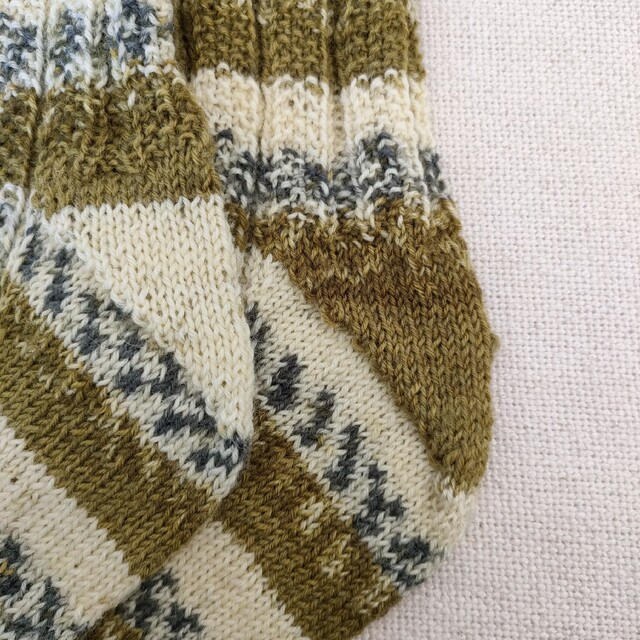 手編み靴下3 ハンドメイドのファッション小物(レッグウェア)の商品写真