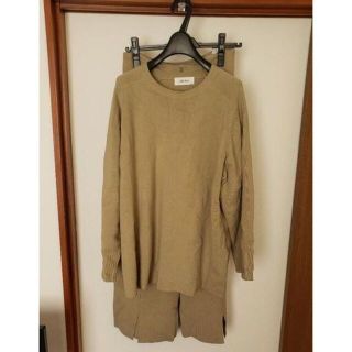 ミラオーウェン(Mila Owen)のミラオーウェン　セットアップ　ニット　パンツ　グリーン　中古　スナイデル(セット/コーデ)