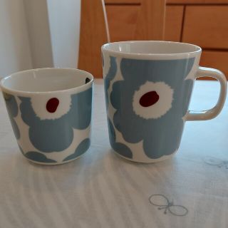 マリメッコ(marimekko)のmarimekko マグ ブルーグレー(食器)