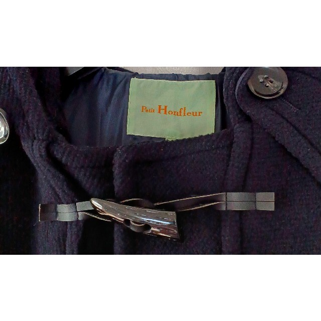 Petit Honfleur　ダッフルコート　ダークネイビー　(濃紺)　アウター レディースのジャケット/アウター(ダッフルコート)の商品写真