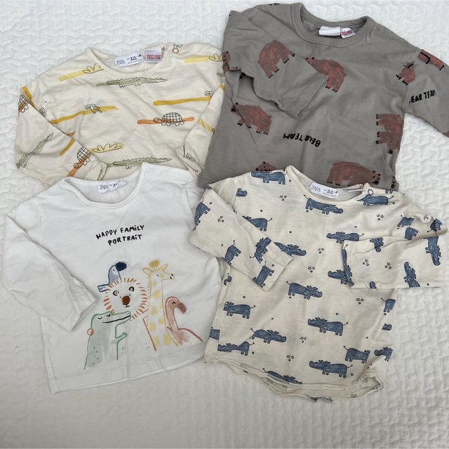 ZARA(ザラ)のZARA baby 長袖Tシャツ4枚セット キッズ/ベビー/マタニティのベビー服(~85cm)(Ｔシャツ)の商品写真