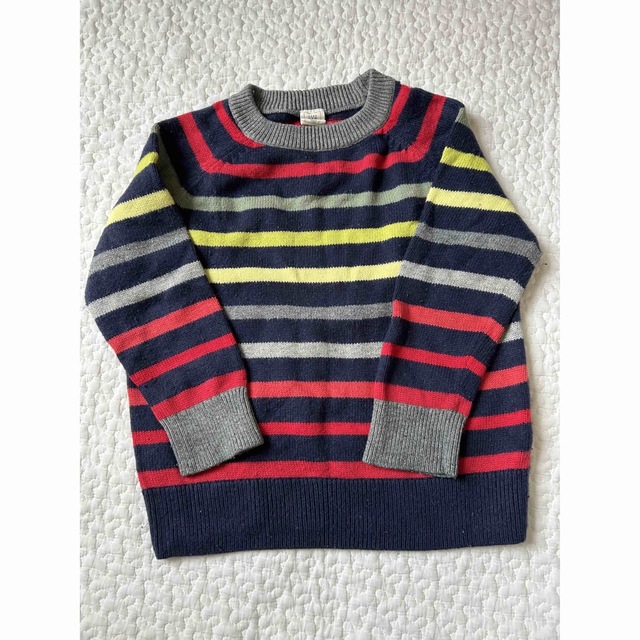 babyGAP(ベビーギャップ)の値下げしました↓baby gap ボーダーセーター キッズ/ベビー/マタニティのキッズ服男の子用(90cm~)(ニット)の商品写真