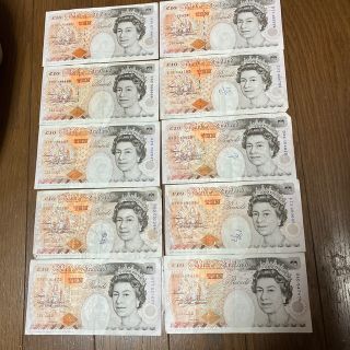 イギリス 旧紙幣 10ポンド 紙幣 10枚 100ポンド分(その他)