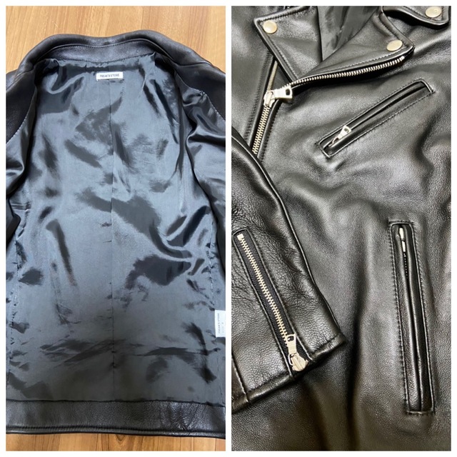 FREAK'S STORE - 美品 フリークスストア ラムレザー ダブル FREAK'S STORE - 美品 フリークスストア ラムレザー ダブル