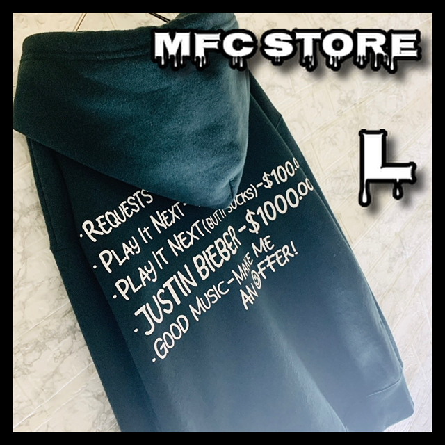 ●手書刺繍笑顔●極チャート●MFC STORE●パーカー●ジャスティンビーバー●