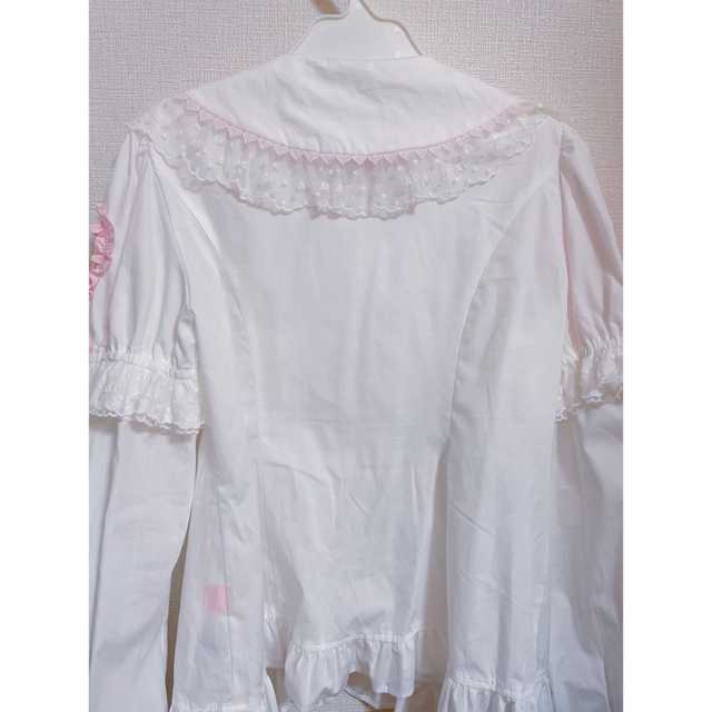 Angelic Pretty(アンジェリックプリティー)のAngelic Pretty Frill Heart付け袖ブラウス シロ レディースのトップス(シャツ/ブラウス(長袖/七分))の商品写真