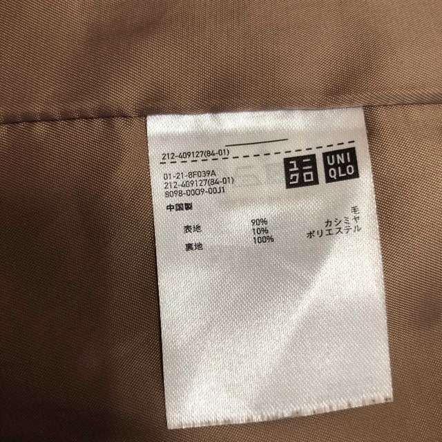 UNIQLO(ユニクロ)のUNIQLO ユニクロ コート チェスターコート ウール カシミヤ M レディースのジャケット/アウター(チェスターコート)の商品写真