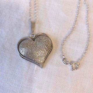 Vtg 925 Silver Love Heart Necklace Italy(ネックレス)