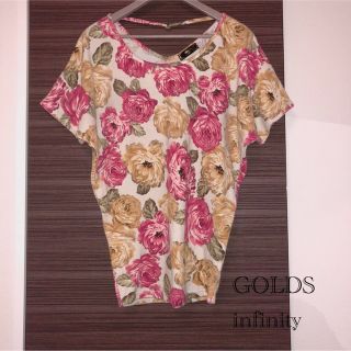 ゴールズインフィニティ(GOLDS infinity)の【美品】GOLDS infinity♡ドルマン花柄ワンピース(ミニワンピース)