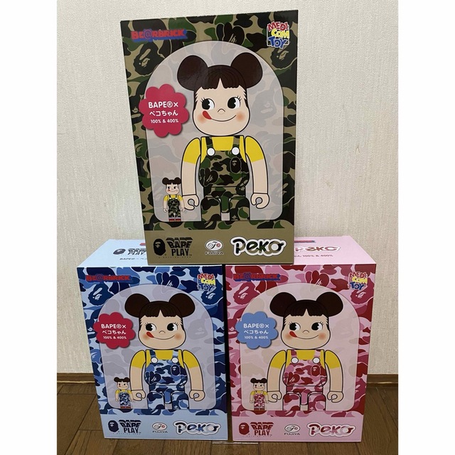 BE@RBRICK BAPE × ペコちゃん & ポコちゃん 400％ 100%