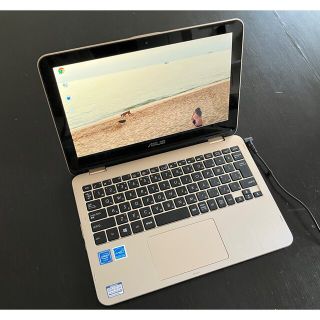 エイスース(ASUS)の【値下げします】ASUSタブレットノートPC TP203NA-GOLD(ノートPC)