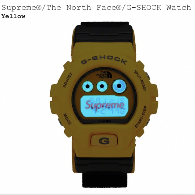 Supreme The North Face G-SHOCK Watch 黄色