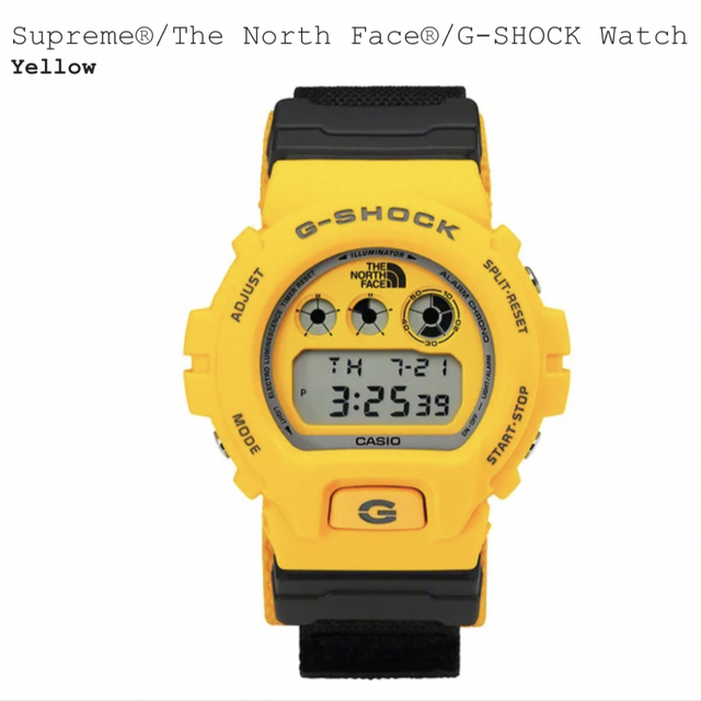 Supreme The North Face G-SHOCK Watch 黄色