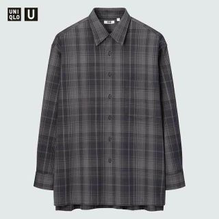 ユニクロ(UNIQLO)のUNIQLO U フランネルオーバーサイズチェックシャツ（長袖）(シャツ)