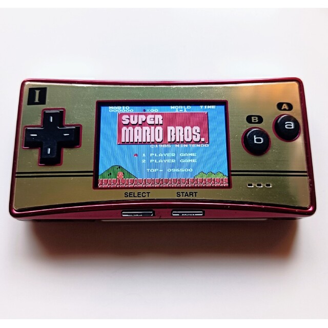 ゲームボーイミクロ ファミコン 充電ケーブル付 ソフト2本付 GBA