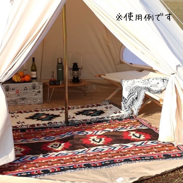 キャンプ 北欧民族風 camping blanket ラグ マット