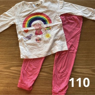 エイチアンドエム(H&M)のペッパピッグ　パジャマ　長袖　110(パジャマ)