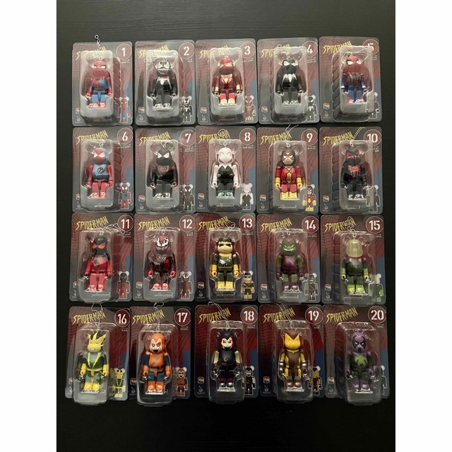 新商品】ハッピーくじ スパイダーマン ベアブリック賞フルコンプセット