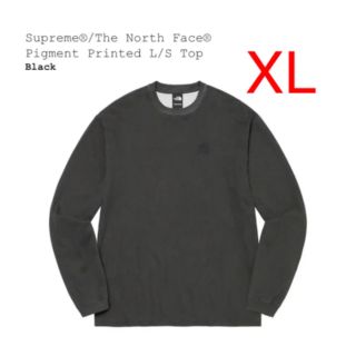 シュプリーム(Supreme)のSupreme North Face Pigment Printed L/S 黒(Tシャツ/カットソー(七分/長袖))