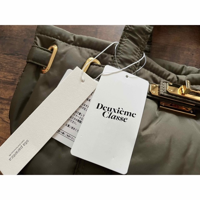 DEUXIEME CLASSE(ドゥーズィエムクラス)の新品タグ付シータパランティカSITA PARANTICAカーキナイロントートミニ レディースのバッグ(トートバッグ)の商品写真