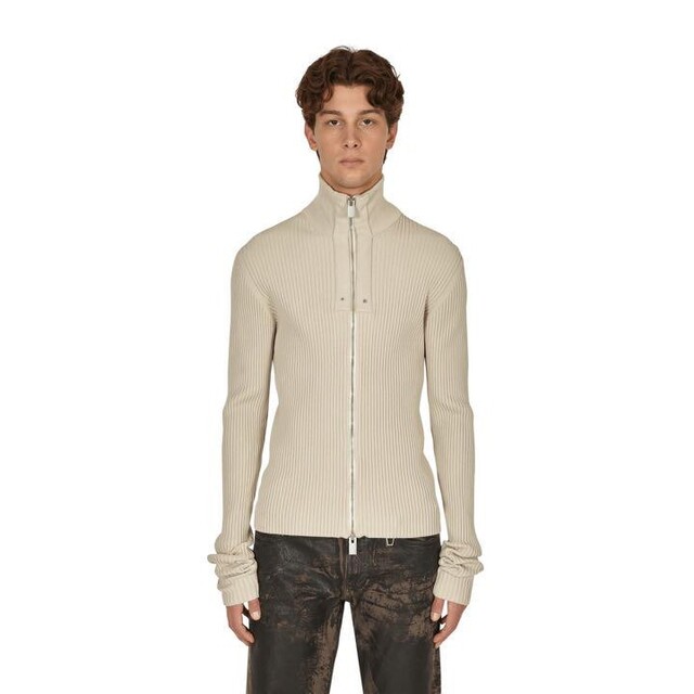 Maison Martin Margiela(マルタンマルジェラ)のAlyx Ribbed Knit Zip Sweater ドライバーズニット メンズのトップス(ニット/セーター)の商品写真