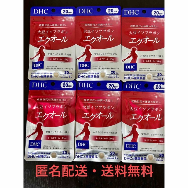 DHC【6袋・匿名配送・送料無料】 DHC 大豆イソフラボン エクオール 20日分