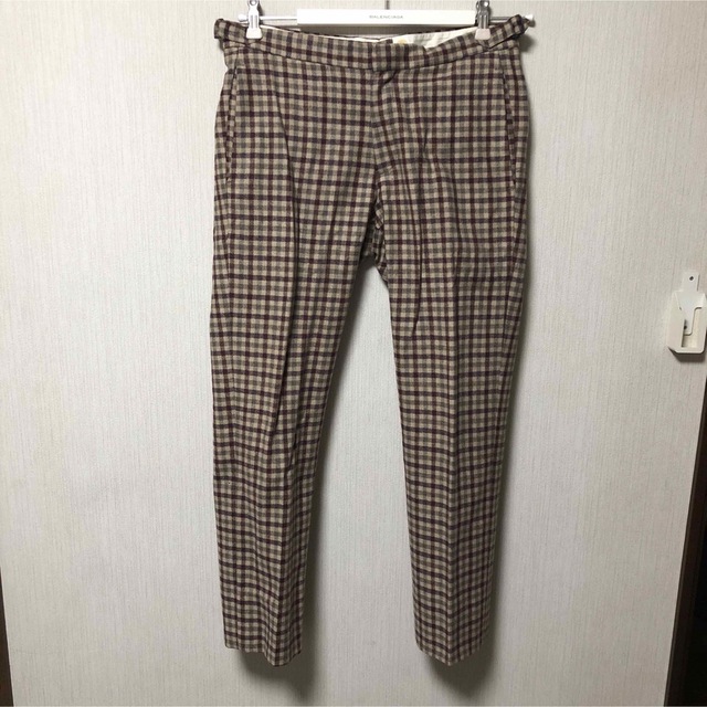 GBS TROUSERS(ジービーエストラウザーズ)のGBSランドオブトゥモロー丸の内別注ウールパンツチェックパンツ ギンガムチェック メンズのパンツ(スラックス)の商品写真