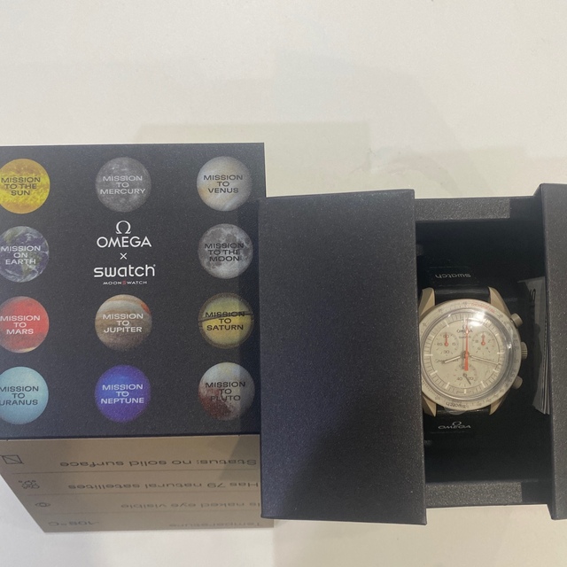 新品未使用Swatch Omega MISSION TO JUPITERベージュ