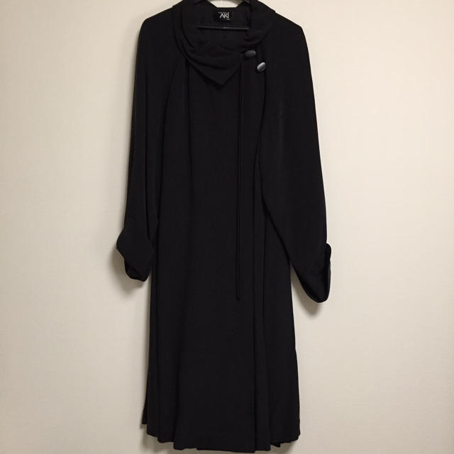 【ラッピング不可】 AKi シルク100% ロングコート ブラックフォーマル 礼服/喪服