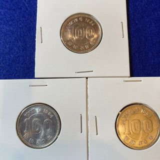 東京オリンピック100円銀貨　　　綺麗　極美品　3枚セット(金属工芸)